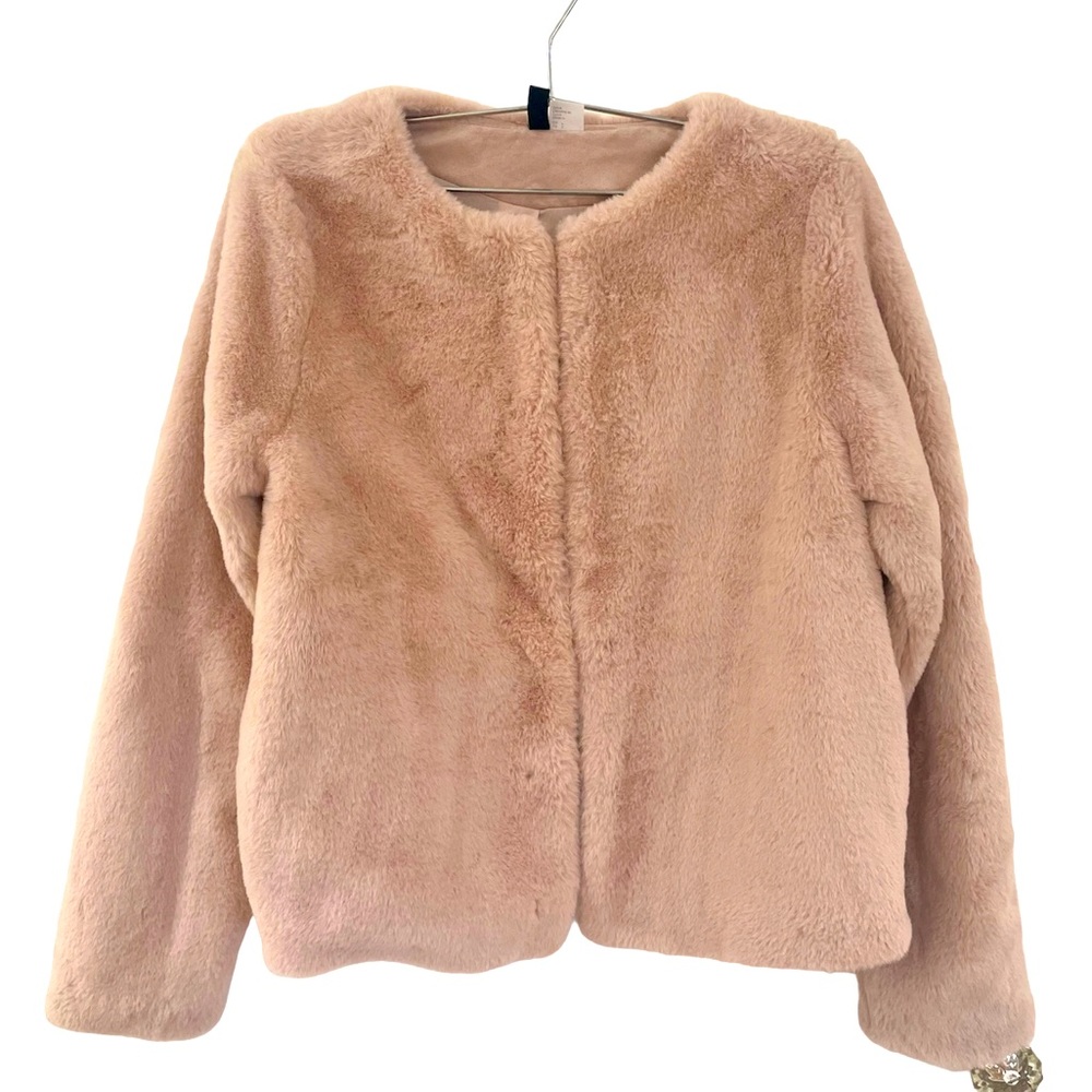 H&M Divided, Faux Fur, Jacket, size S, Cream